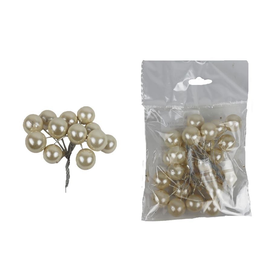 Okrúhle dekorácie bobule, champagne X0529