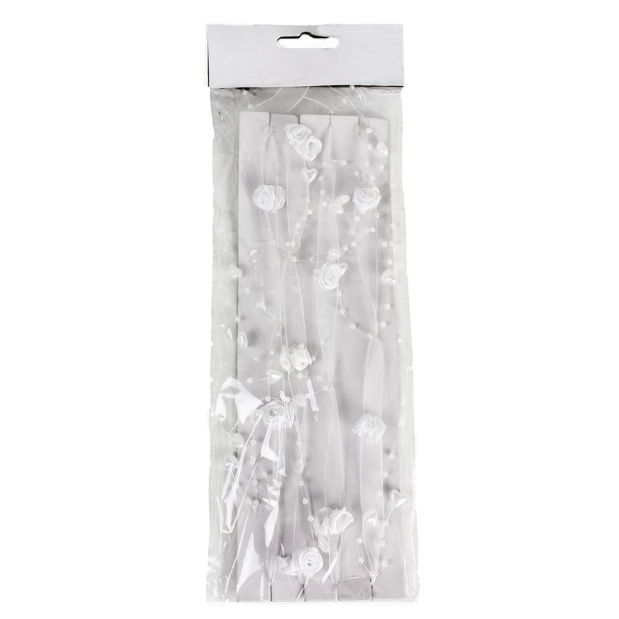 Perlová dekorácia biela X0582-01