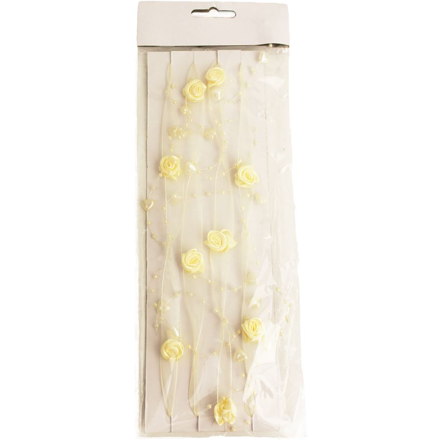 Perlová dekorácia champagne X0582-02