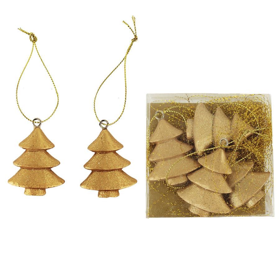 Stromčeky na zavesenie, 4ks X0823