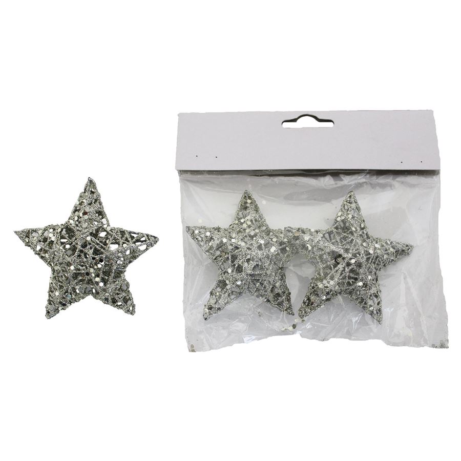 Dekorácia hviezda, 3ks X1057