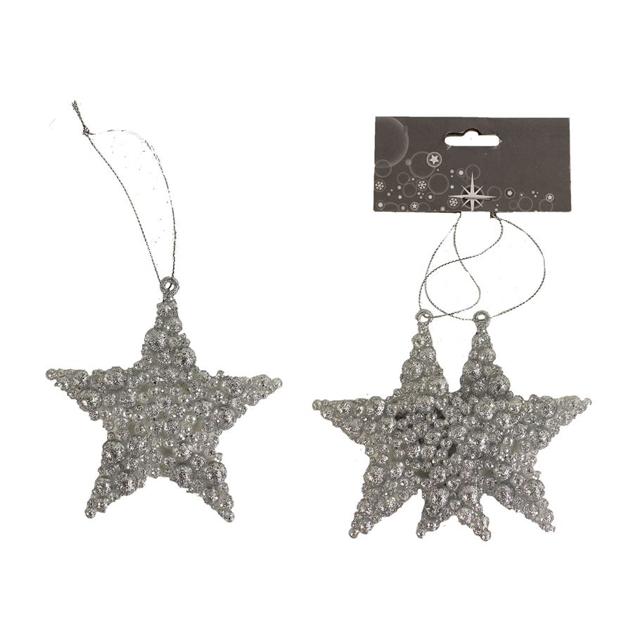 Dekorácia hviezda, 2ks X1646/ST