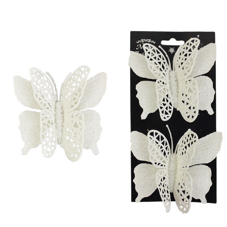 Motýľ na klipe, 2ks X1678/B