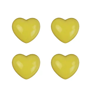 Srdce žlté 4 ks X1693-02