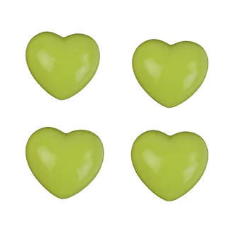Srdce zelené 4 ks X1693-15