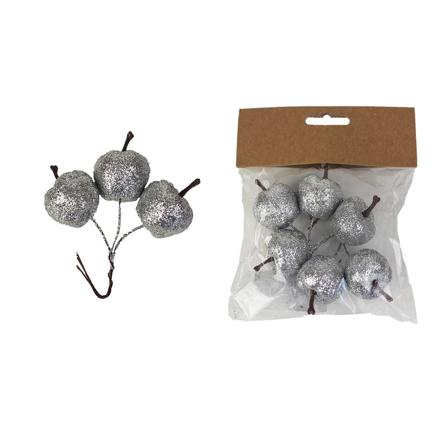 Dekorácie jablko 6 ks X2997-28