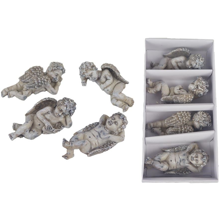 Dekoračný anjelik, 4 ks X4386