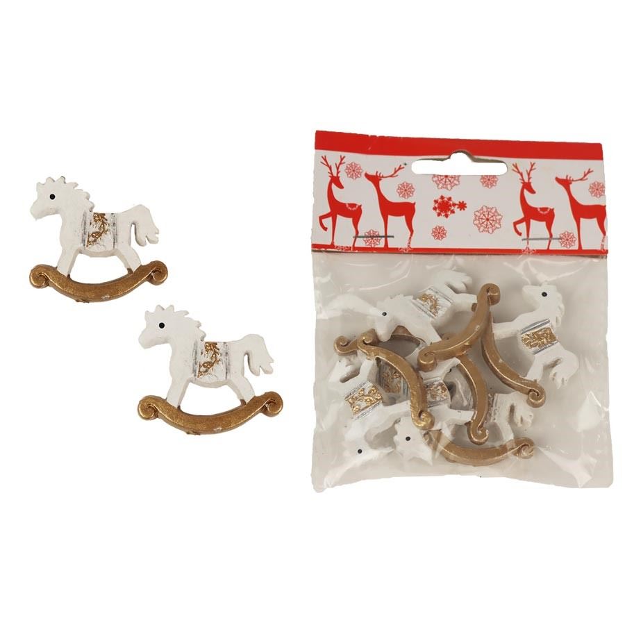 Dekoračné koníky, 6 ks X4389