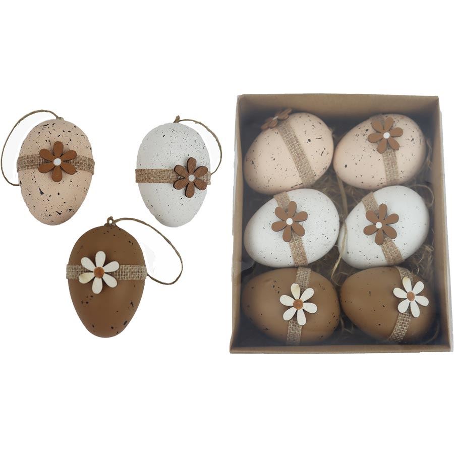 Dekoračné vajcia, 6 ks X5611