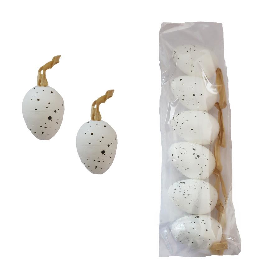 Veľkonočné vajíčka na zavesenie, 6 ks X6925