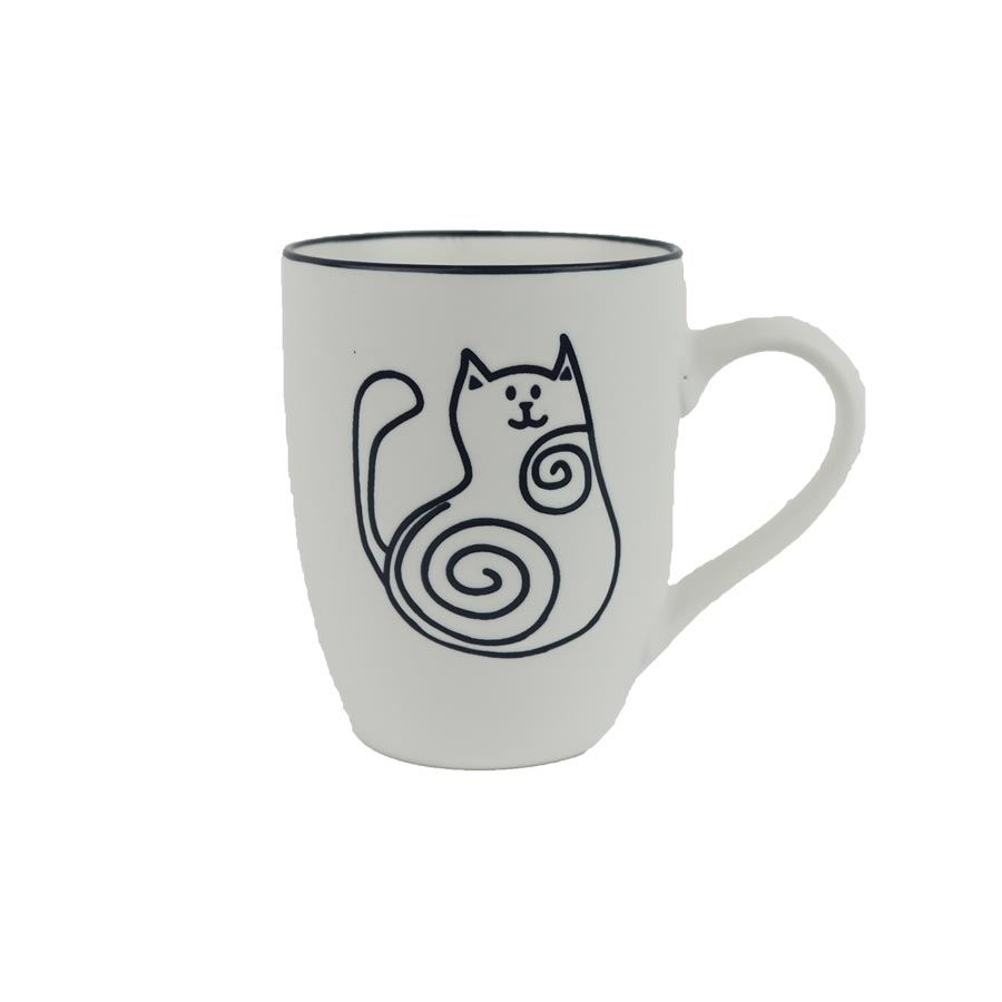 Porcelánový hrnček mačka X6970