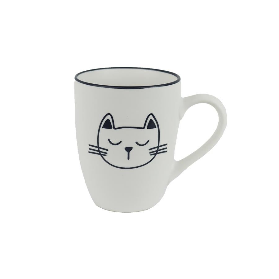 Porcelánový hrnček mačka X6973