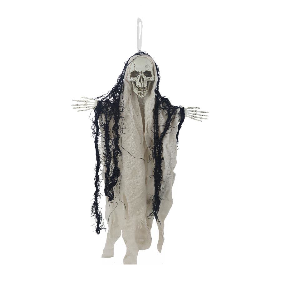Závesná kostra s hábitom dekorácia na Halloween X7024