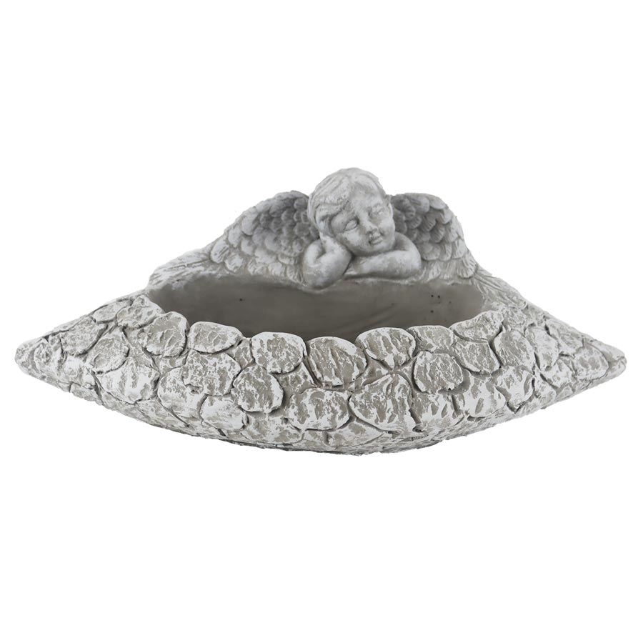 Cementový obal na osadenie s anjelom X7057