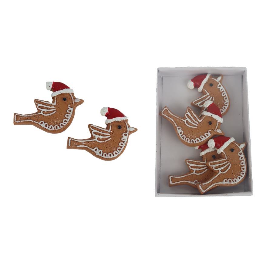 Perníčkový vtáčik, 4 ks X7207