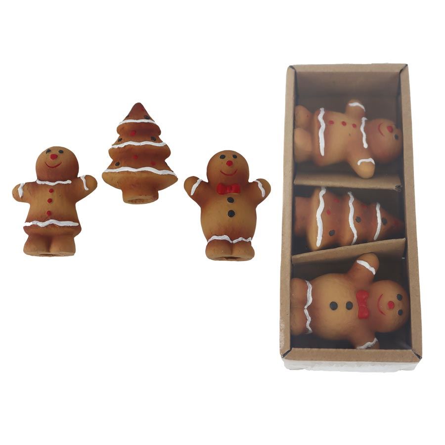 Vianočné ozdoby perníčky, 3 ks X7229