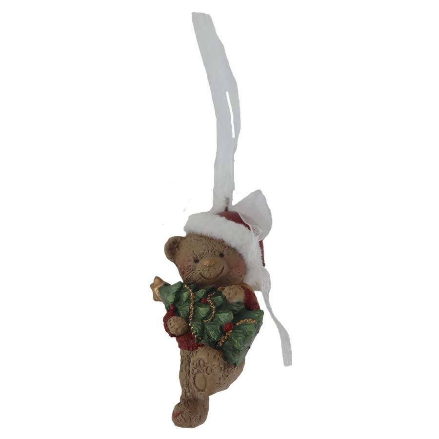 Vianočné dekorácie na zavesenie medvedík X7381