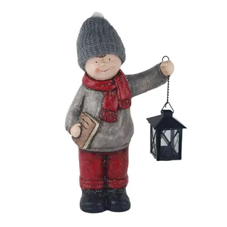 Dekorácia chlapec s lucerničkou X7460