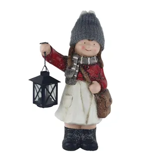 Dekorácia dievčatko s lucerničkou X7461