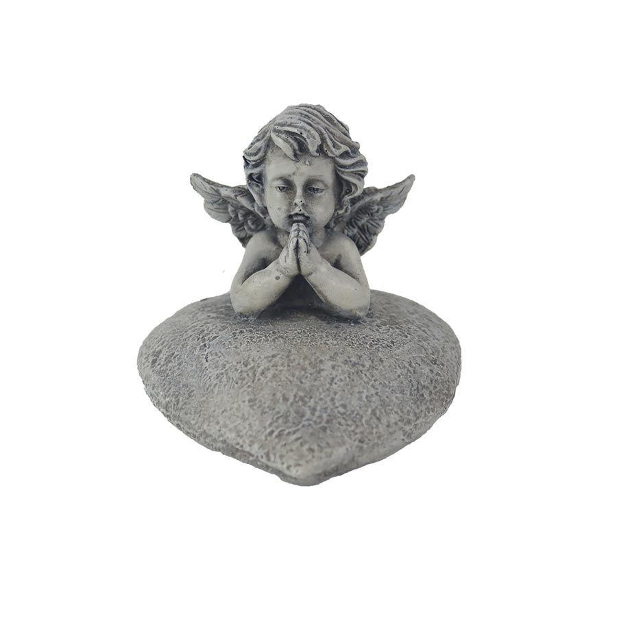 Dekorácia na hrob srdca s anjelom X7467