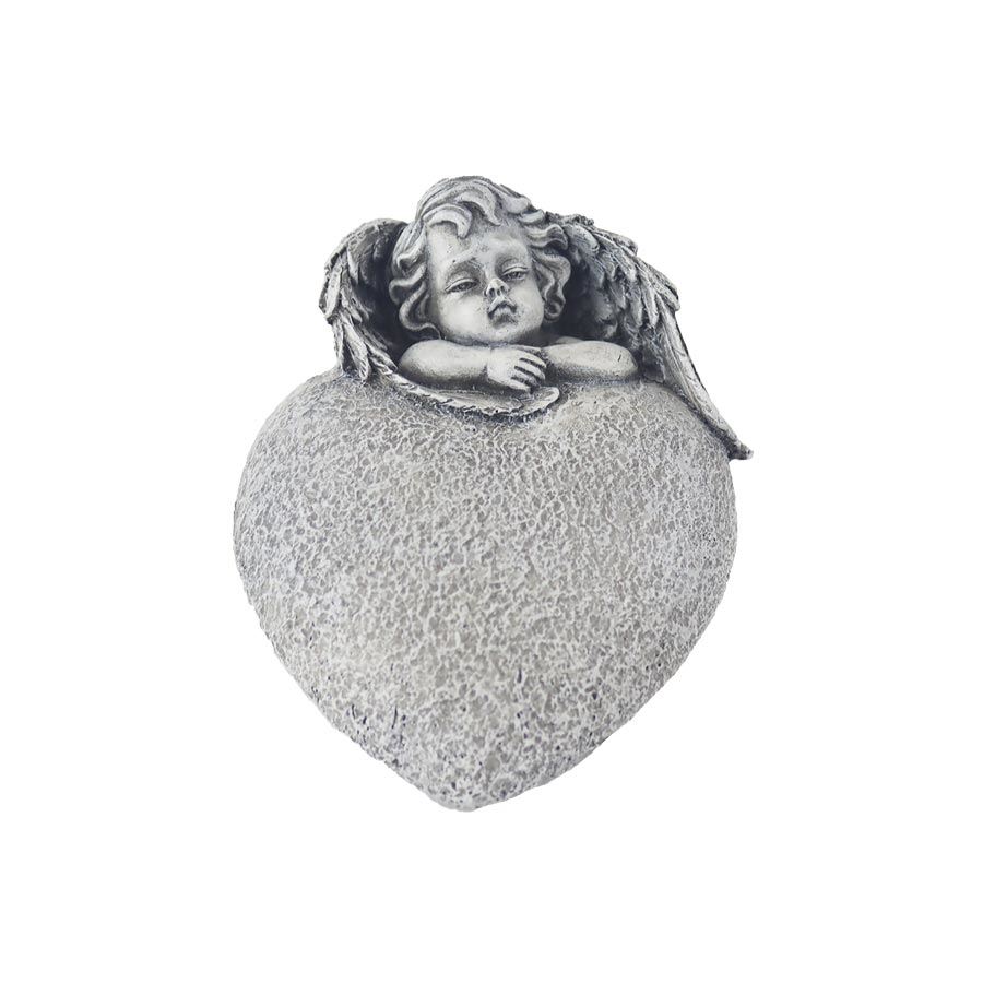 Dekorácia na hrob srdca s anjelom X7468