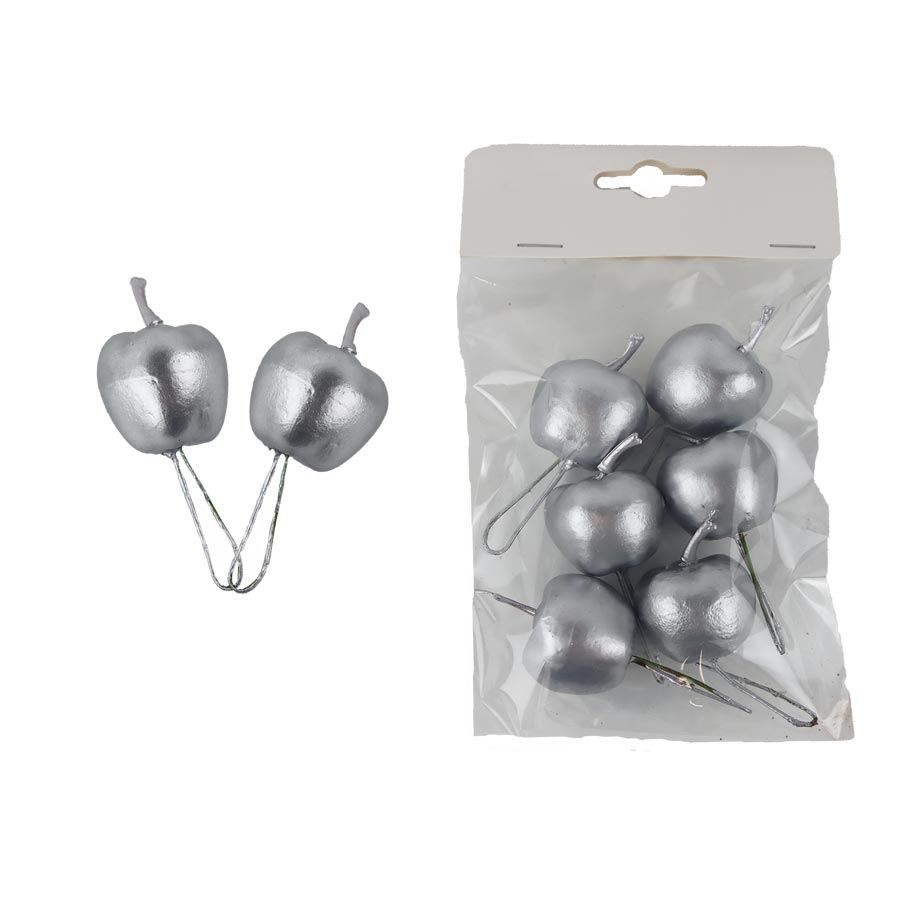 Jabĺčka na drôtiku, 6 ks X7524-28
