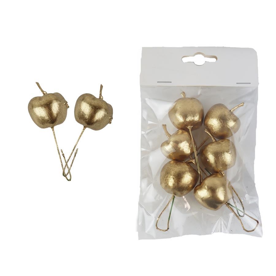 Jabĺčka na drôtiku, 6 ks X7524-29