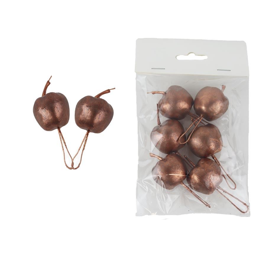 Jabĺčka na drôtiku, 6 ks X7524-30