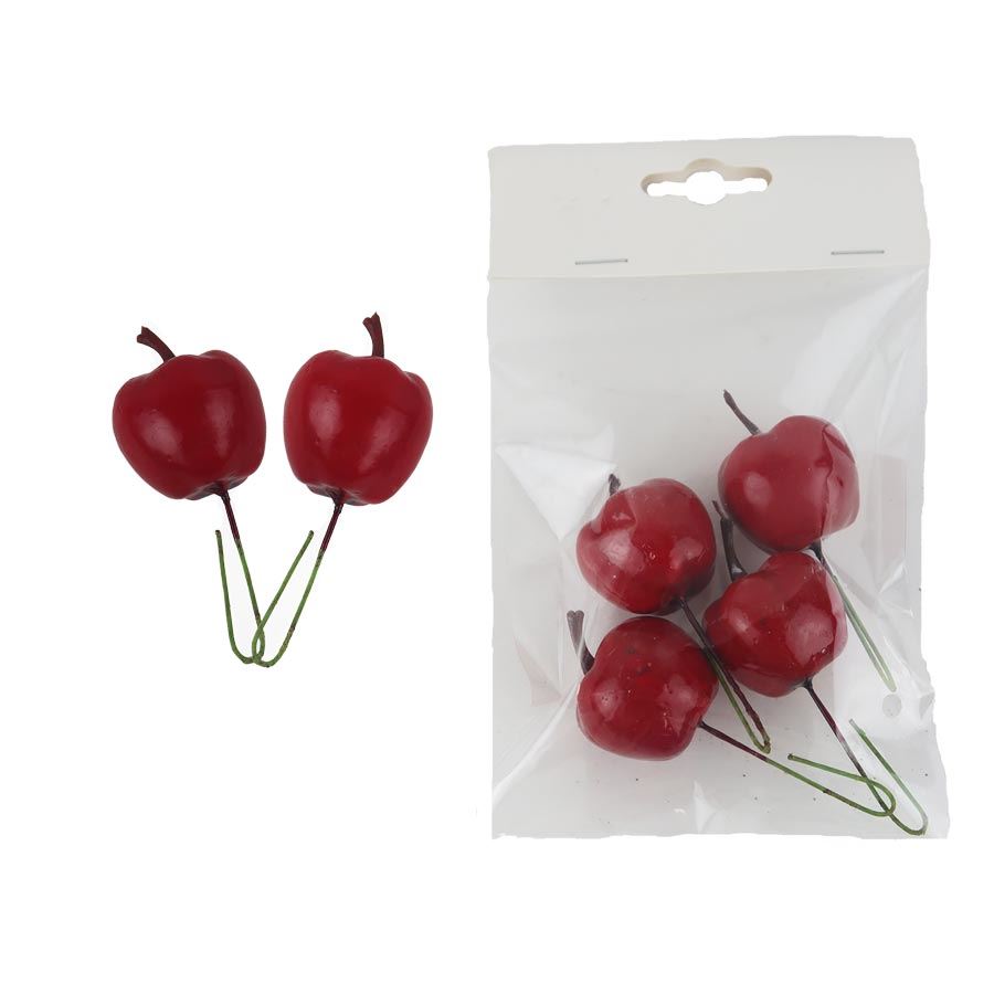 Jabĺčka na drôtiku, 4 ks X7525