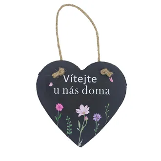 Bridlicová tabuľka na zavesenie srdca X7926