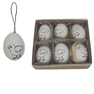 Veľkonočné vajíčka, 6 ks X7943