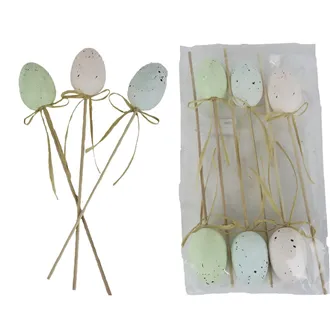 Zápich veľkonočné vajíčka, 6 ks X7965/3