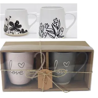 Hrnek květ mix, 2 ks X8140