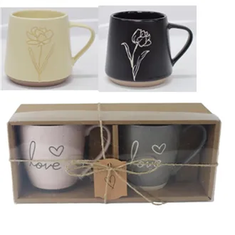 Hrnček kvet mix, 2 ks X8146